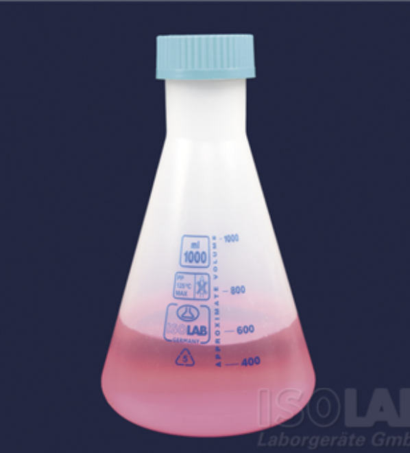 Erlenmeyer P.P. plastico-  250ml con tapa