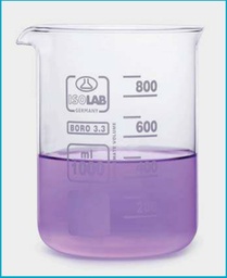 [025.01.800-un] Beaker de vidrio 800 ml